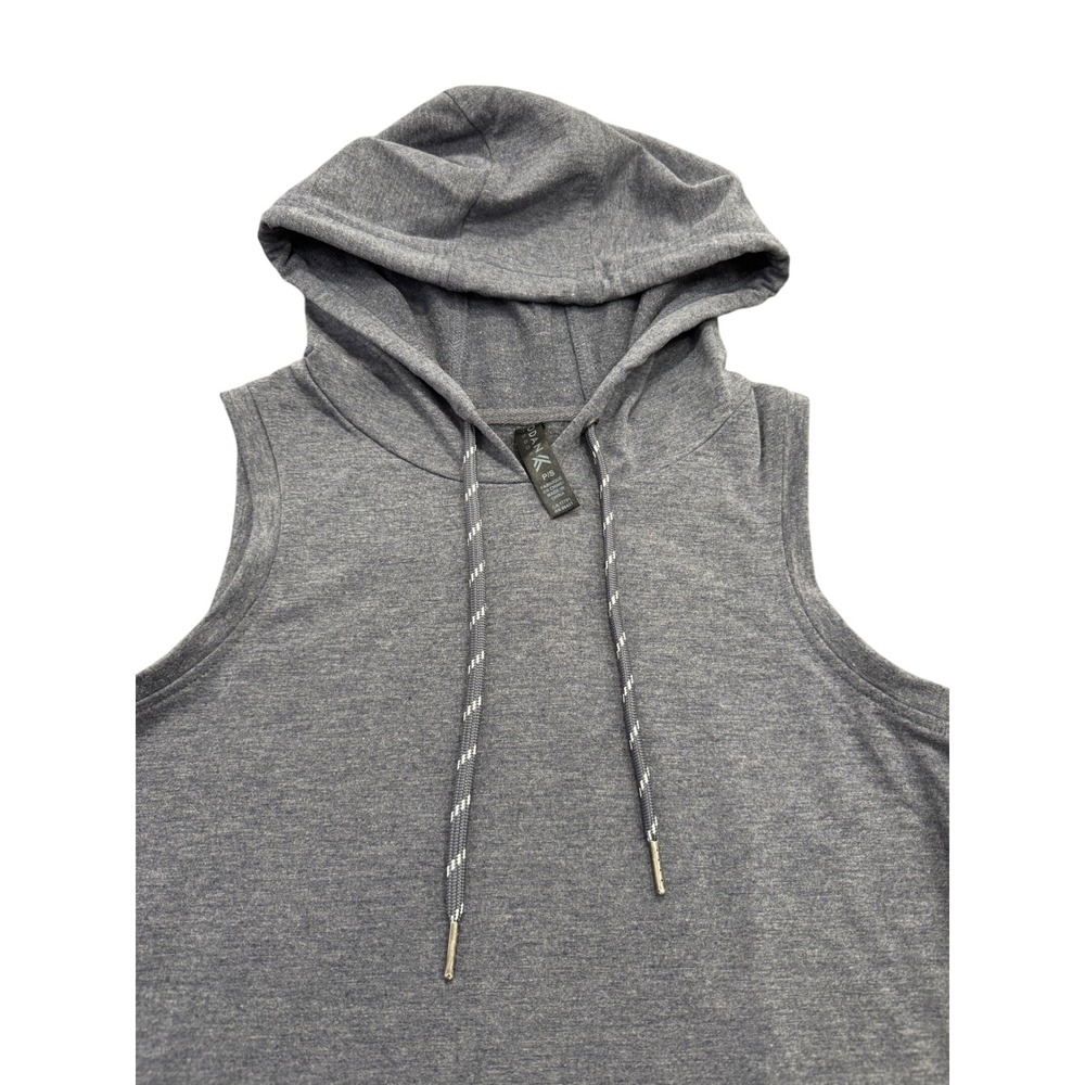 Kyodan Outdoor Womens Sleeveless Hoodie Dress Blue Gray Heathered Size Small